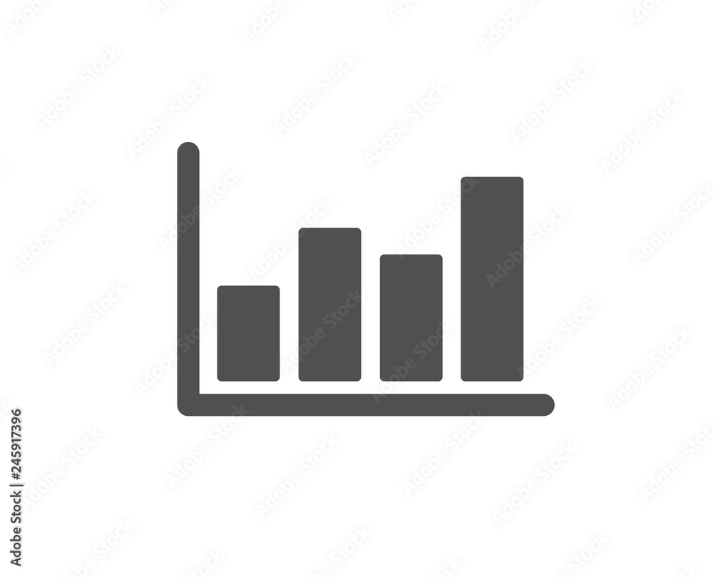 Histogram Column chart icon. Financial graph sign. Stock exchange symbol. Business investment. Quality design element. Classic style icon. Vector