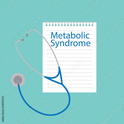 Metabolic syndrome written in a notebook- vector illustration