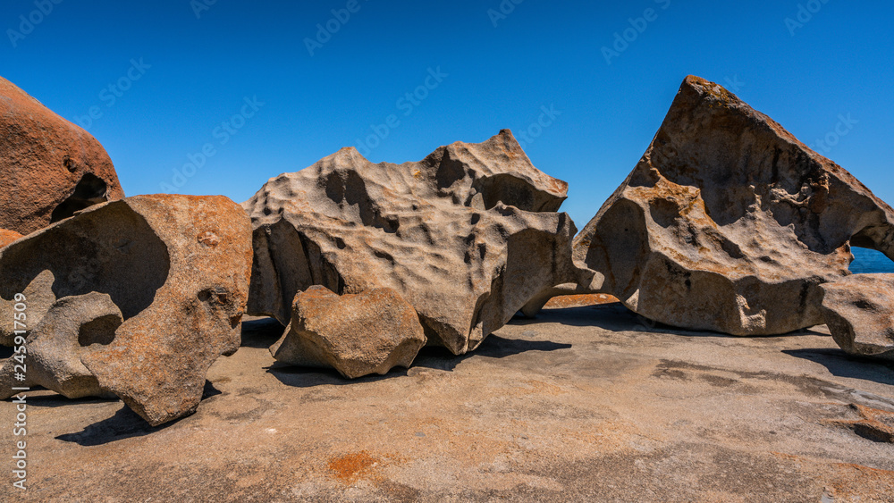 Remarkable rocks close-up view on Kangaroo island in Australia Remarkable rocks close-up view on Kangaroo island in Australia