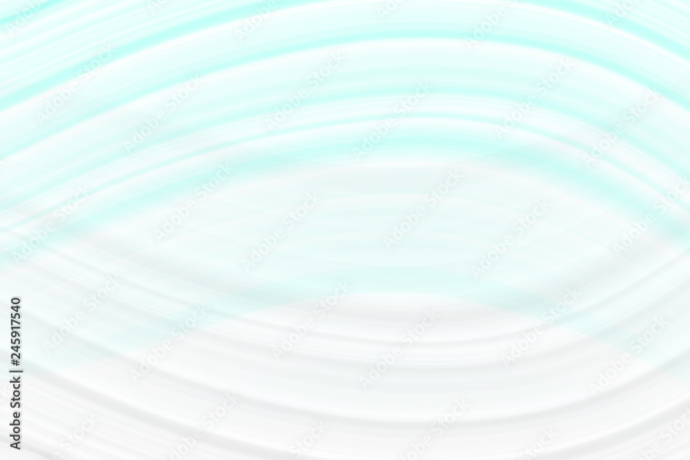 A wave pattern of white and blue. The background is turquoise with streaks and curved lines.