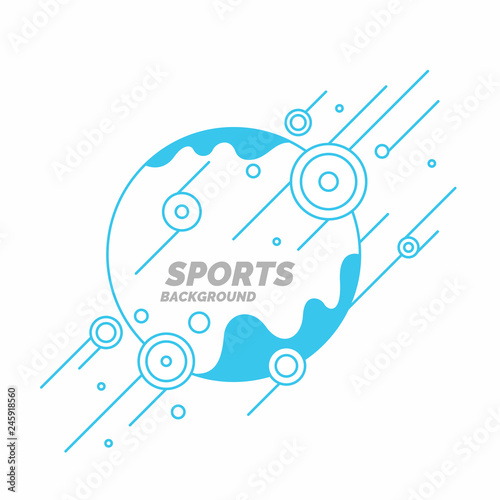 Abstract background with straight lines and splashes. Bright vector illustration for sport