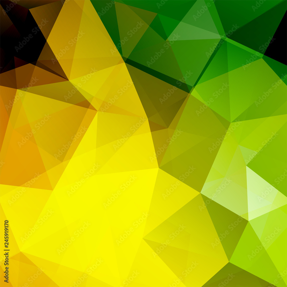 Polygonal vector background. Can be used in cover design, book design, website background. Vector illustration. Yellow, green colors. Polygonal vector background. Can be used in cover design, book design, website background. Vector illustration. Yellow, green colors.