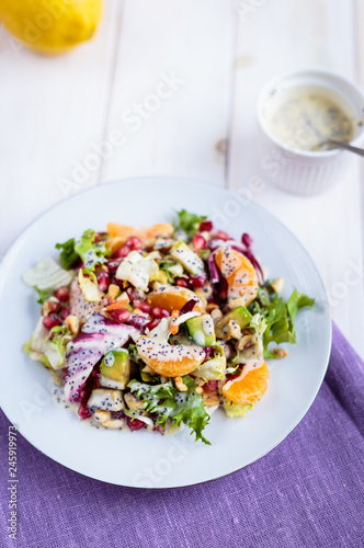 Salad with  tangerines