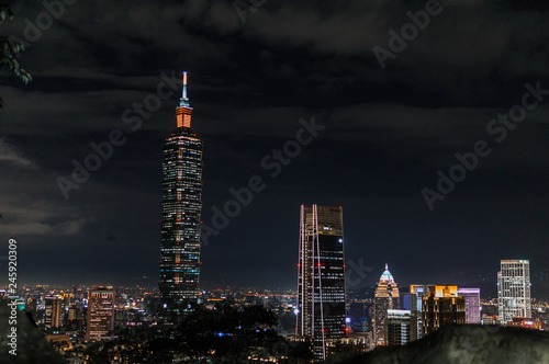 Taipei city view at night