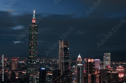 Taipei city view at night