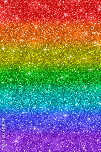 Multicolor glitter texture, rainbow colors, horizontal stripes. Vector