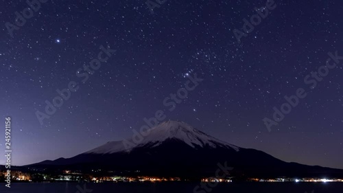 水ヶ塚から富士山冬の星空Timelapseズーム版Lrt