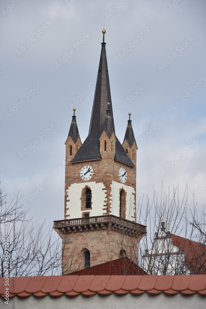 Bistrita,Bistritz, Biserica Evanghelica, ,Evangelical Church Tower  