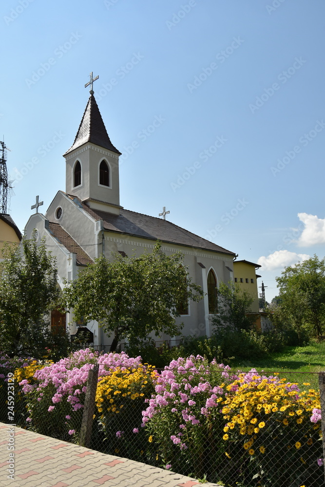 The Catholic Church in Telciu, Bistrita, Romania, 2016