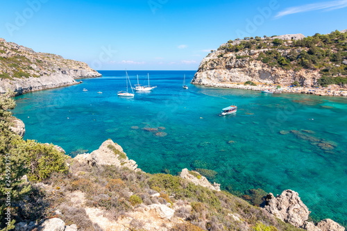 Anthony Quinn Bay on Rhodes island  Greece