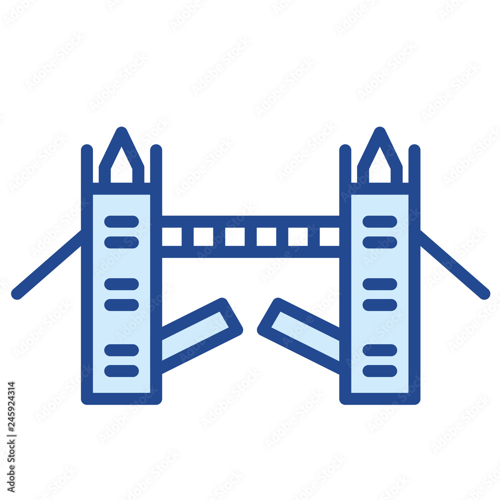 Tower Bridge, London, England Vector Icon Illustration Tower Bridge, London, England Vector Icon Illustration