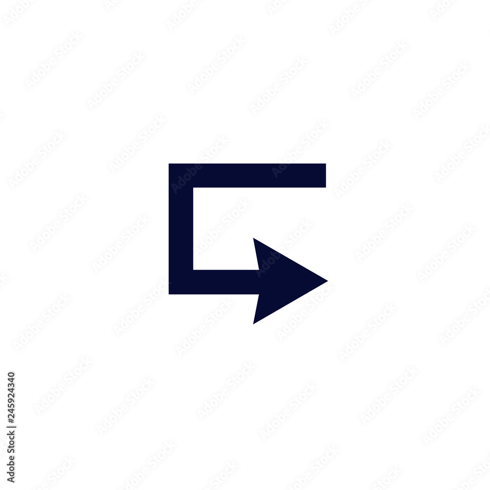 Flat design arrow vector icon for navigation and media player. Flat design arrow vector icon for navigation and media player.