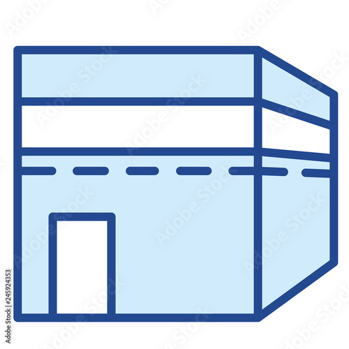 Kaaba in Mekka, Saudii-Arabien Vector Icon Illustration