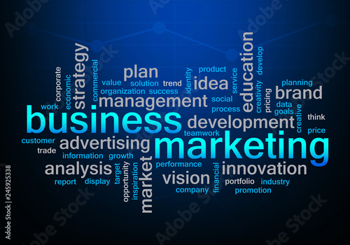 Business marketing word cloud 