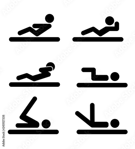 Graphic design bench press icons.