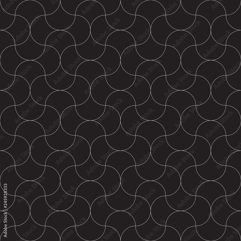 Obraz premium Seamless abstract intersecting curve leaf pattern background