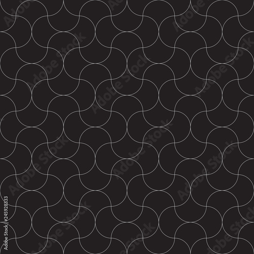 Seamless abstract intersecting curve leaf pattern background