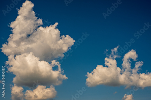 Blue sky background with cloud,clear day and good weather.