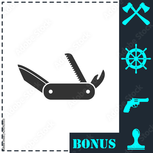 Multitool icon flat