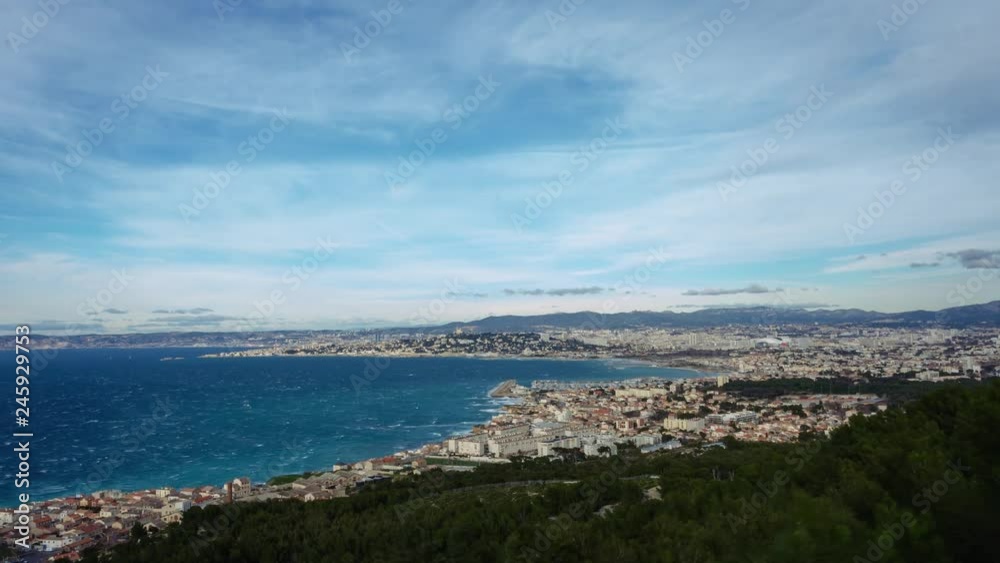 time lapse de jour vue large de Marseille time lapse de jour vue large de Marseille