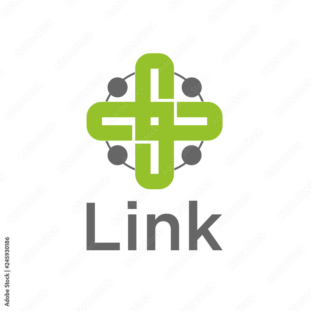 Obraz premium Combination of Lines and Dots Logo