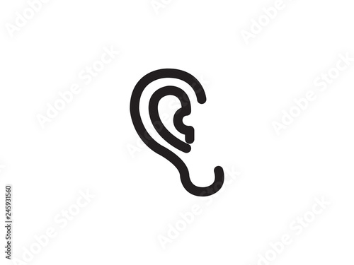 Human ear vector illustration