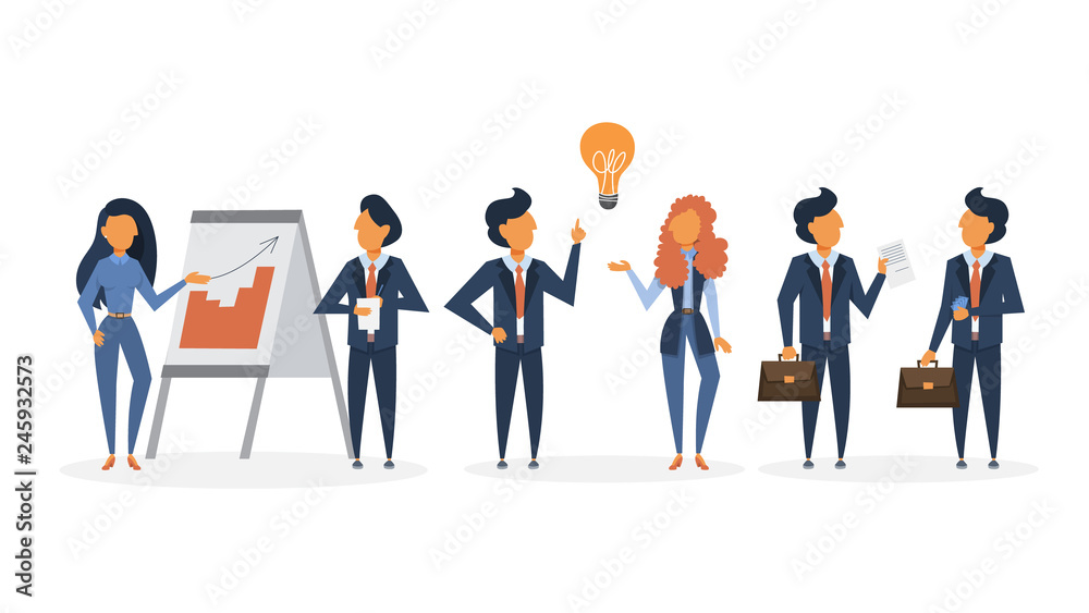 People work together in team. Strategy and business People work together in team. Strategy and business