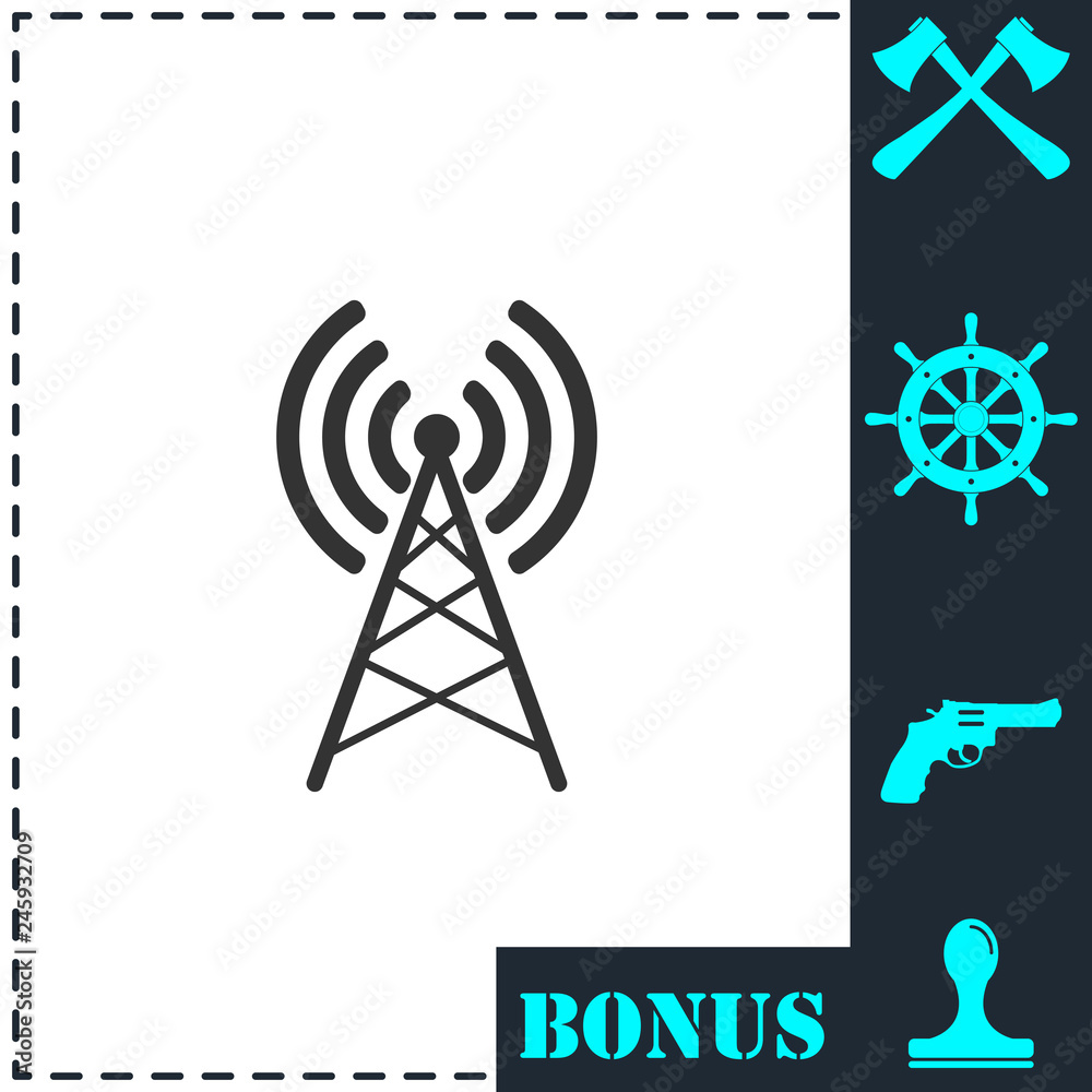 Antenna icon flat Antenna icon flat