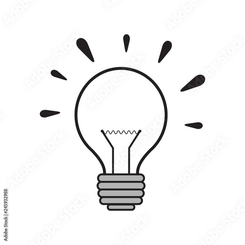 Vector illustration of enlightenment tool bulb