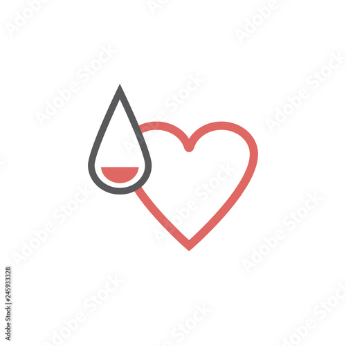 Anemia and Hemophilia icon. Haemophilia disease awareness symbol. Vector illustration. photo
