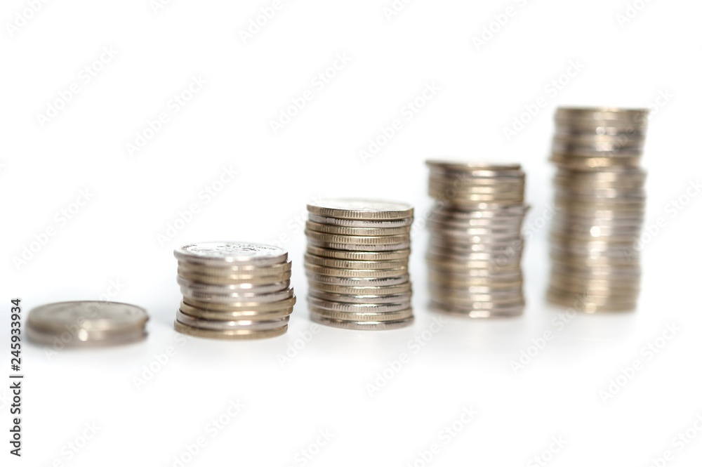 Stack of coins macro. Rows of coins for finance and banking concept. Economy trends background for business idea. Stack of coins macro. Rows of coins for finance and banking concept. Economy trends background for business idea.