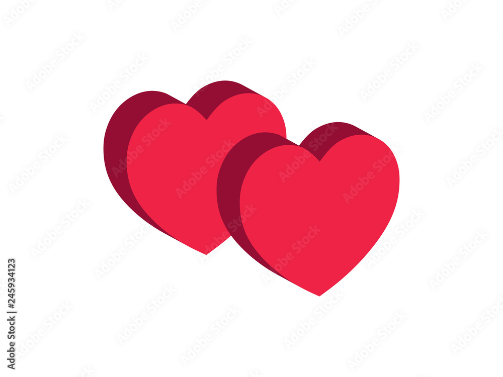 Red heart vector illustration