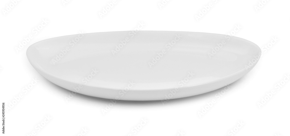 empty plate isolate on white background empty plate isolate on white background