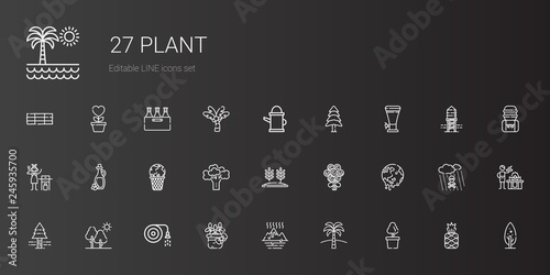 plant icons set