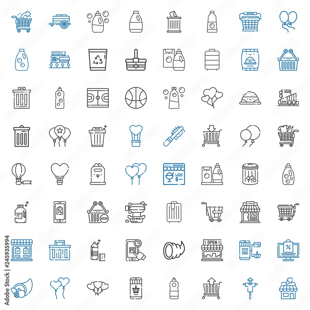 basket icons set