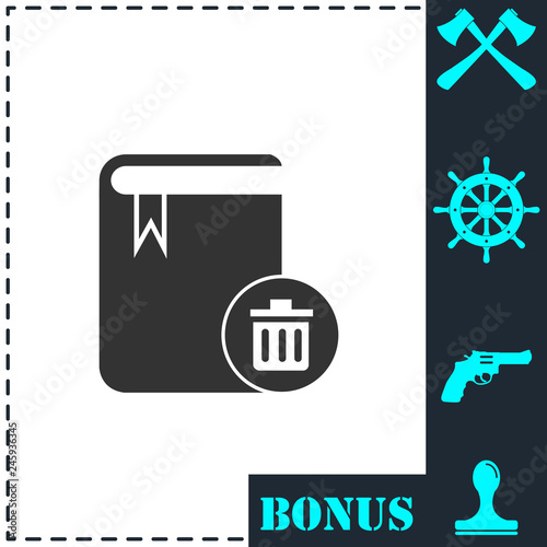 Book icon flat