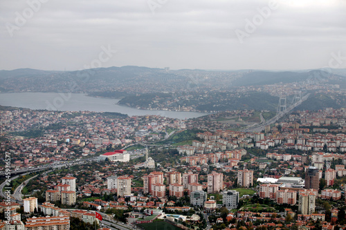 Istanbul city panorama and July 15 Martyrs Bridge © Cenk