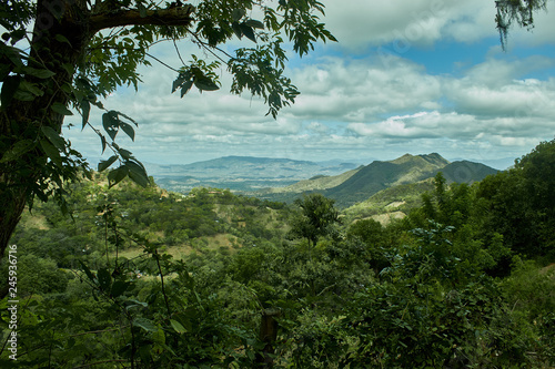 Incredible landscape of jungle-covered mountains in nicaragua photo