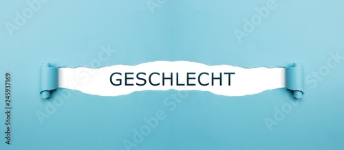 Geschlecht auf gerissenen Papier photo