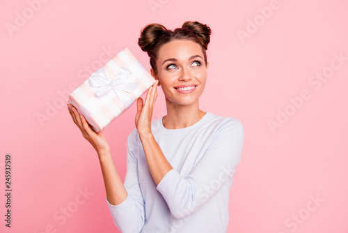 Картината върху платно Portrait of her she nice attractive lovely sweet winsome glamorous cheerful girl