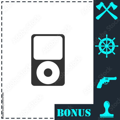 MP3 Player icon flat