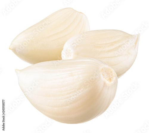 Garlic cloves. Garlic isolated on white.
