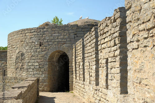 Ancient Russian fortress in Ivangorod. photo