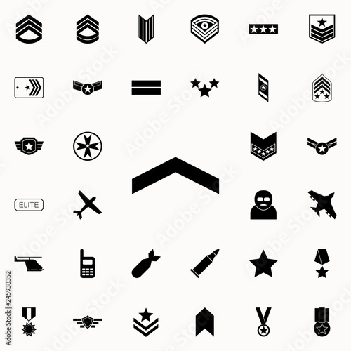 rank of private icon. Army icons universal set for web and mobile