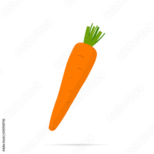 Carrot icon with shadow