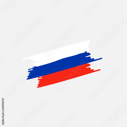Brush Russia flag