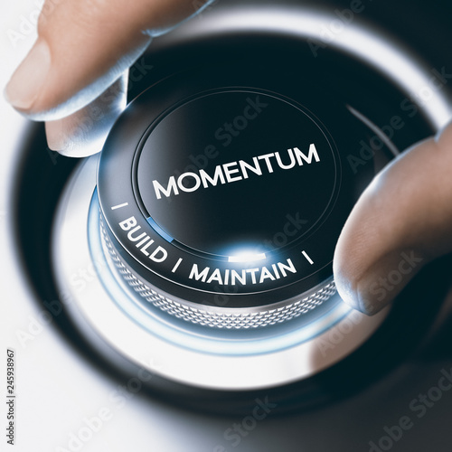 Принти на полотні Business or Sales Concept, Build and Maintain Momentum