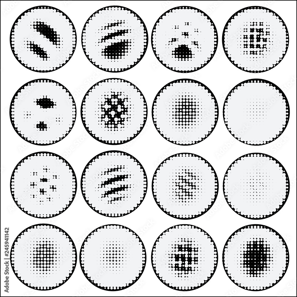 Abstract minimalistic world globe with dots. Halftone sphere isolated on white background, vector of shapes.