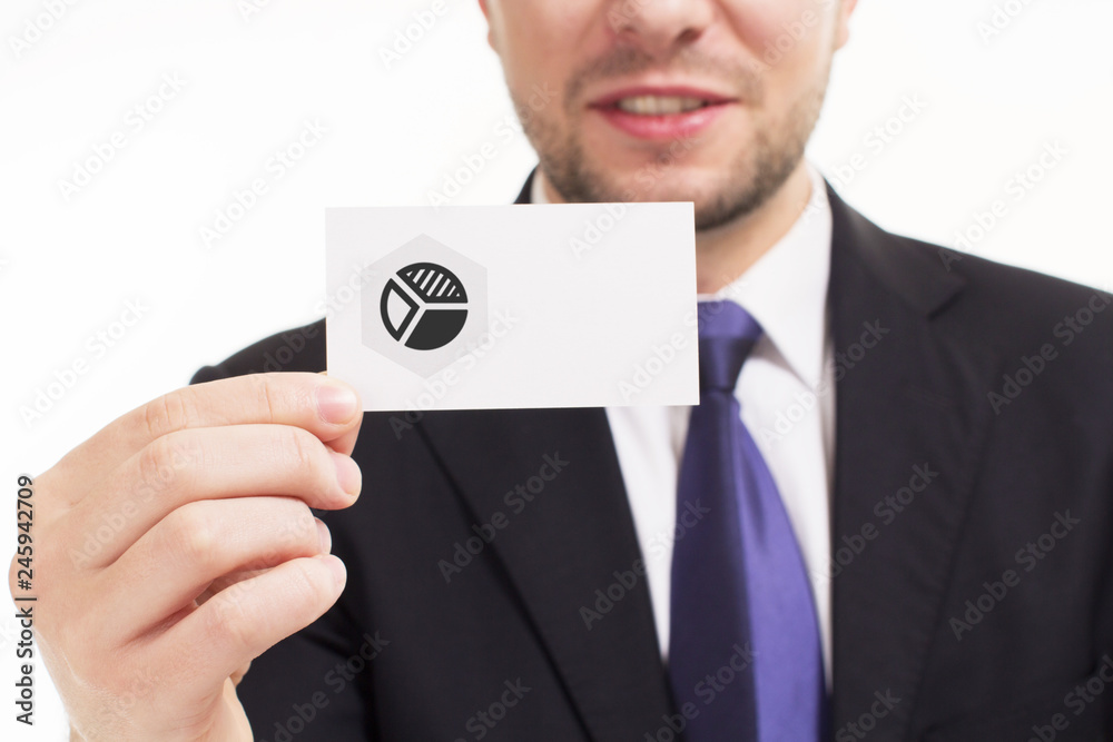 Business, technology, internet and networking concept. Young entrepreneur showing keyword: Business, technology, internet and networking concept. Young entrepreneur showing keyword: