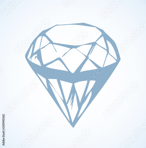 Diamond. Vector sketch